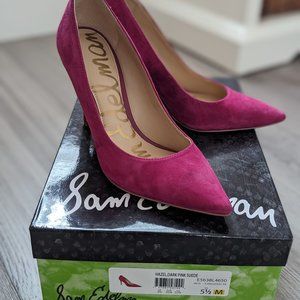 Sam Edelman Hazel Pump Heels, Dark Pink Suede